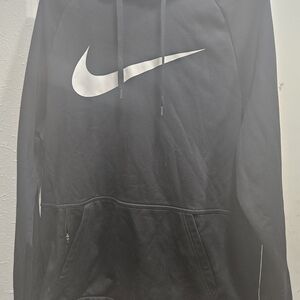 Nike Black Hoodie with White Swoosh